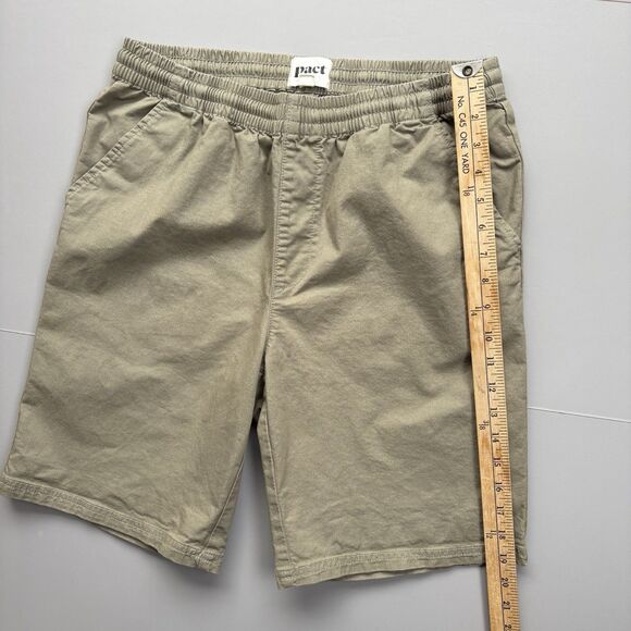 Pact Twill Canvas Shorts LOT of 2 Men’s Large 100% Organic Cotton Tan Gray - Picture 12 of 15